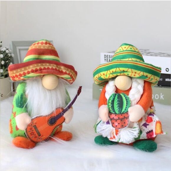 2 PCS Fiesta Gnome Plush for Mexican Taco Tuesday, Tomte Elf Decorations Gifts - Picture 4 of 6